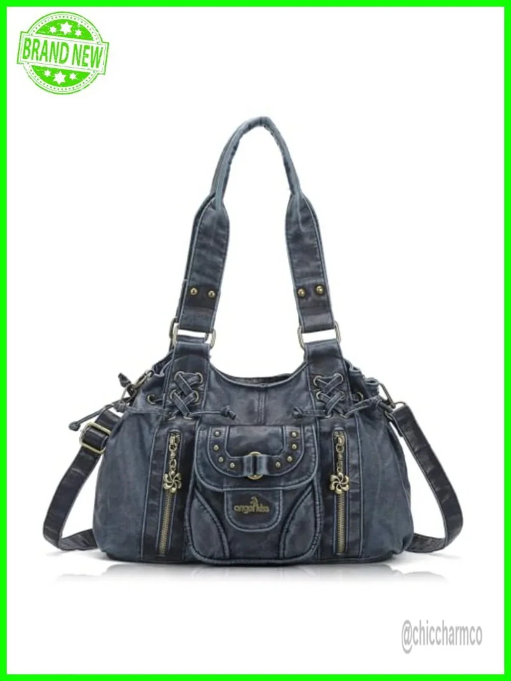 Faux Leather Small Hobo Bag Crossbody Shoulder Handbag with Removable Strap